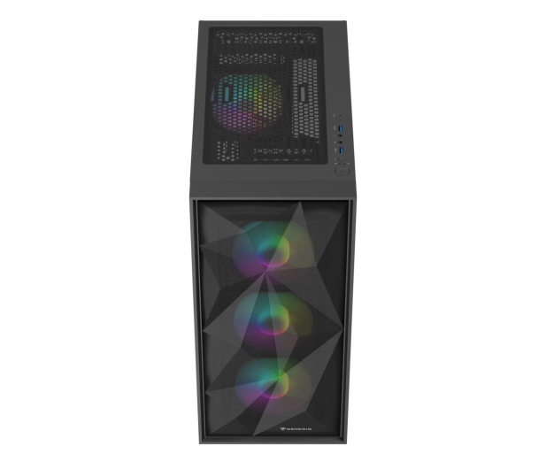 NATEC Genesis Diaxid 605 ARGB MIDI TOWER USB-C Czarna NPC-2172 - 1241512 - zdjęcie 12